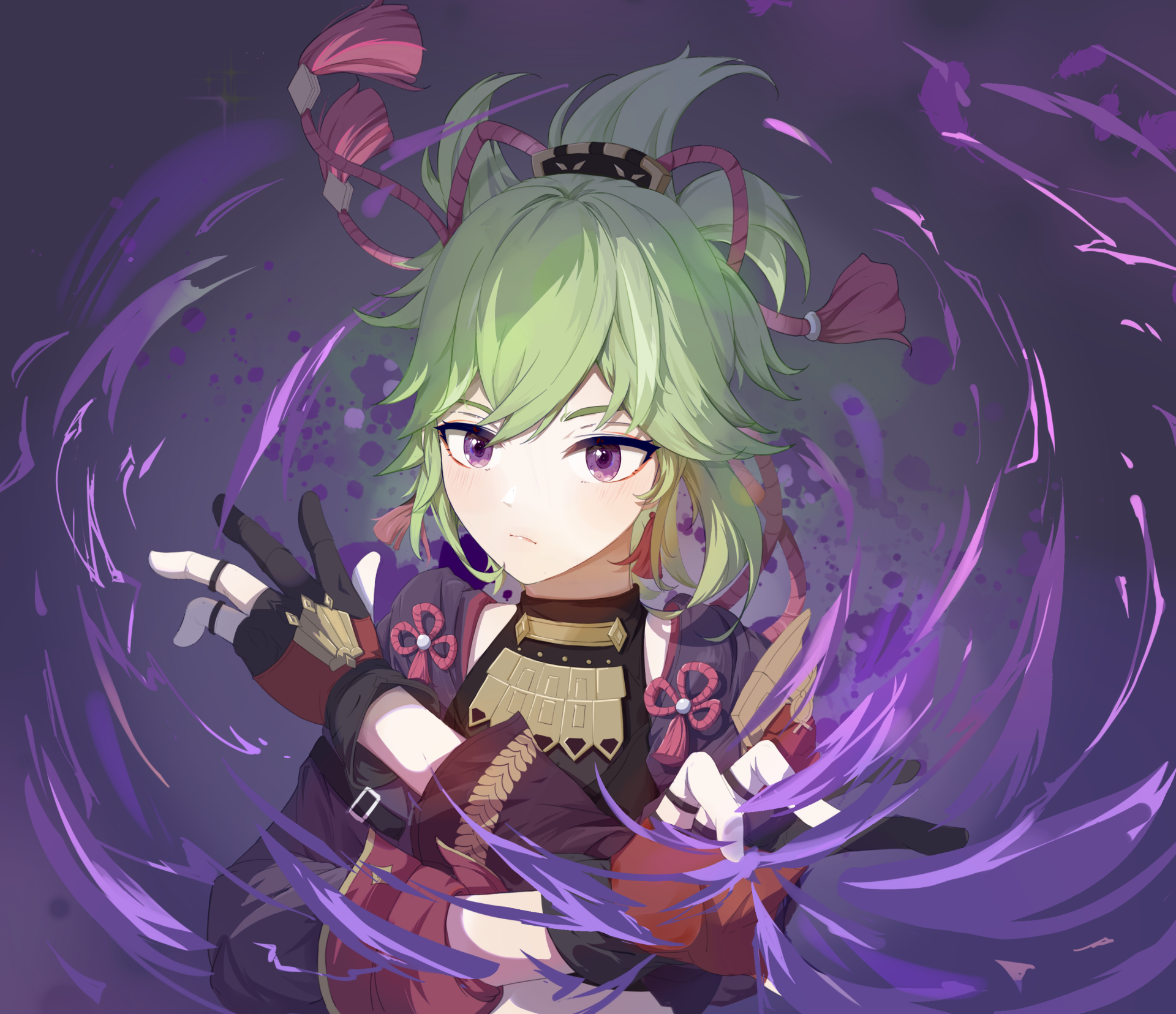 Download Kuki Shinobu Video Game Genshin Impact HD Wallpaper by 毛竹