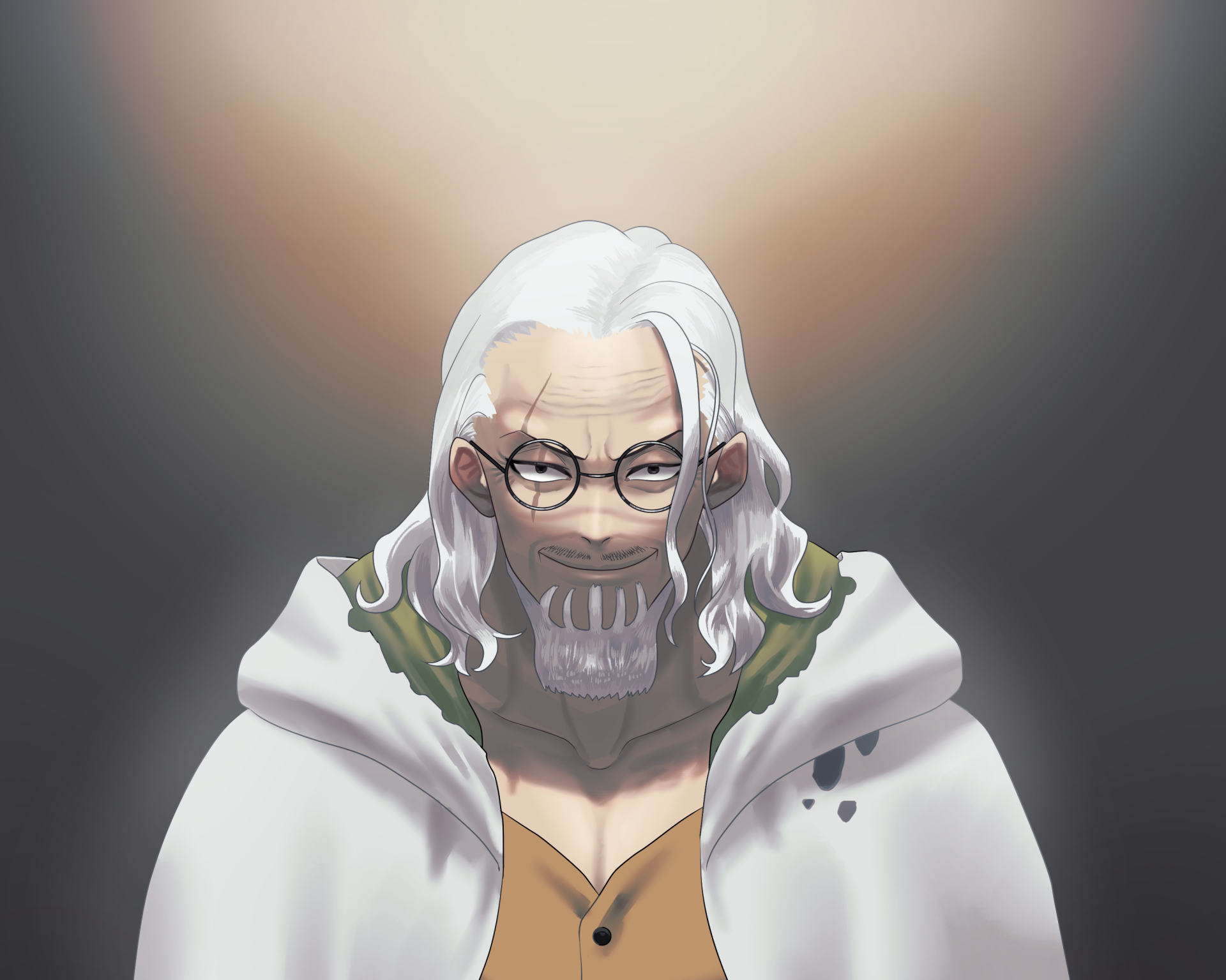 Download Silvers Rayleigh Anime One Piece HD Wallpaper by 双木ロウカ