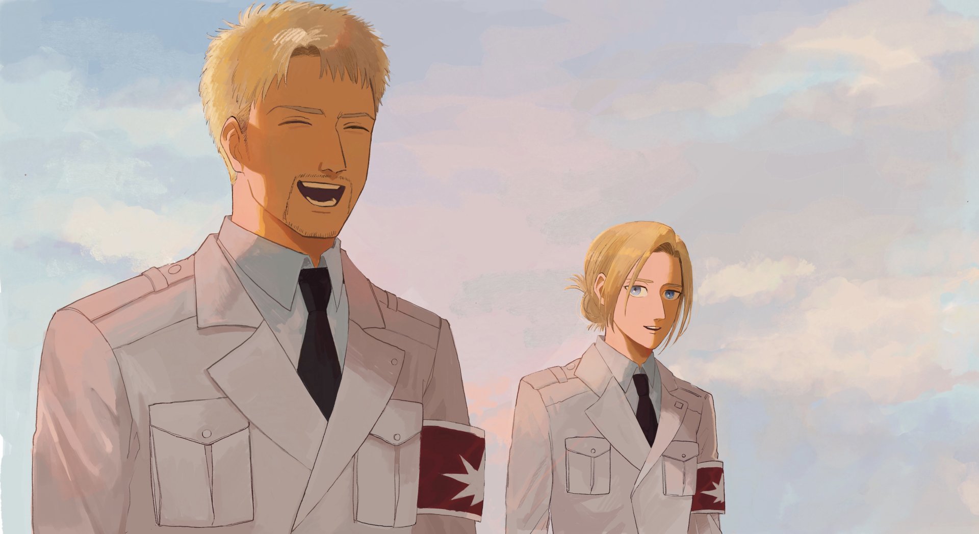 Download Reiner Braun Annie Leonhart Anime Attack On Titan 4k Ultra HD Wallpaper