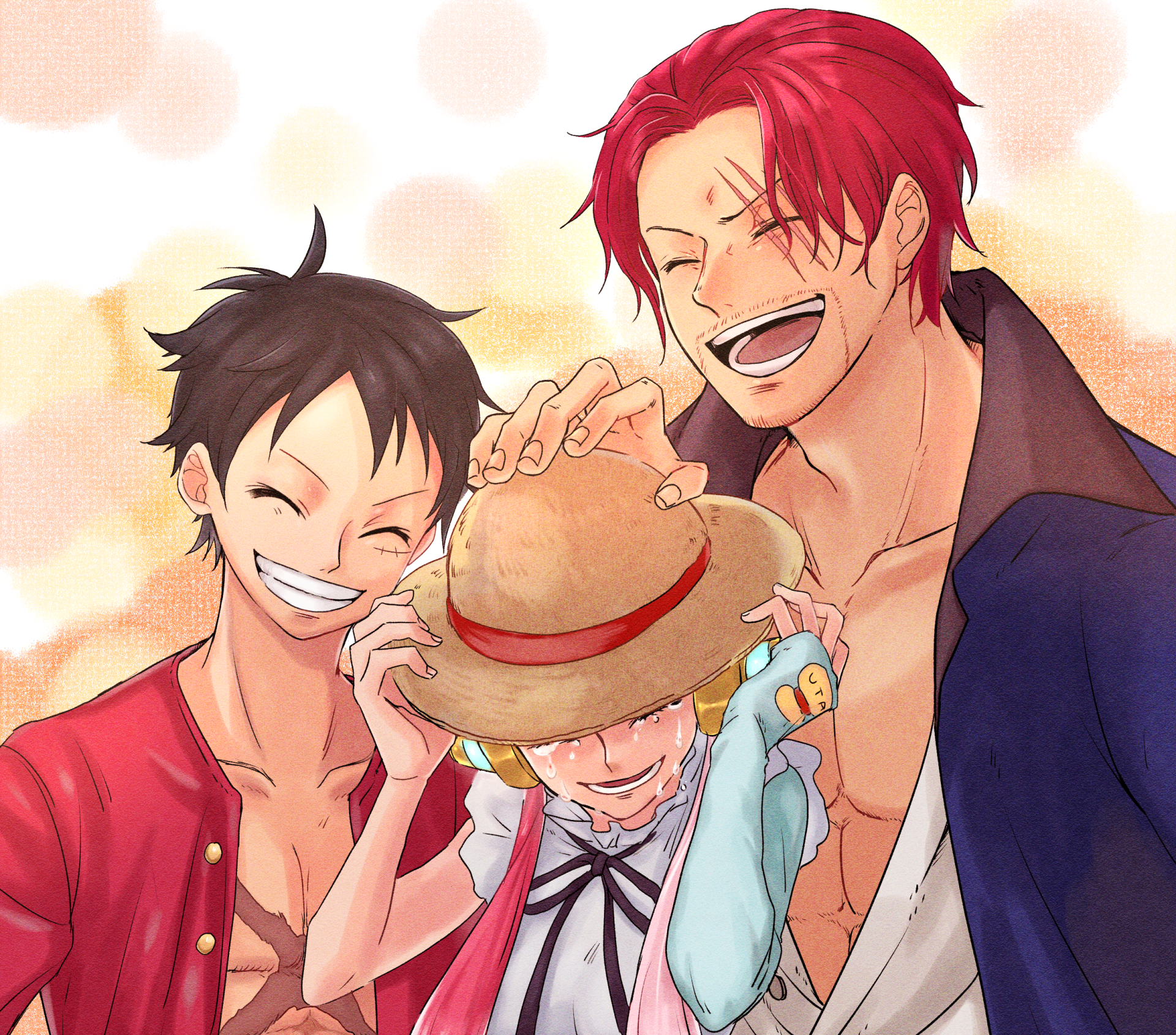 ONE PIECE: RED - TAZZA - LUFFY AND SHANKS –