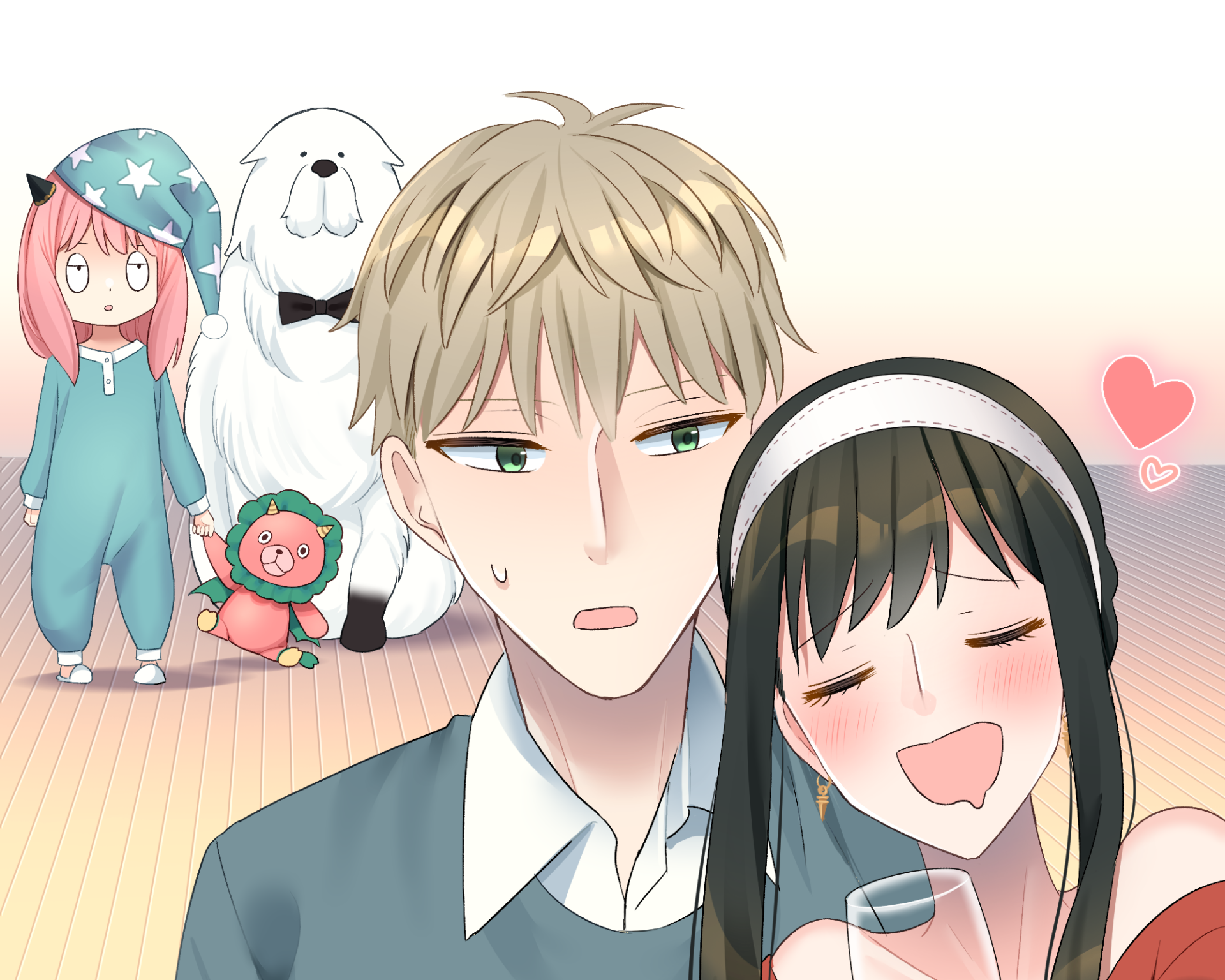 Download Bond (Spy X Family) Anya Forger Yor Forger Loid Forger Anime Spy X Family HD Wallpaper by モメ男