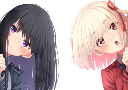 Chisato Nishikigi Takina Inoue Anime Lycoris Recoil HD Desktop Wallpaper | Background Image