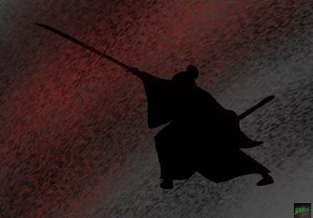  侍の霧が切りSamurai causing a fog with his blade (killing somebody)