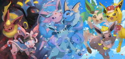 Eeveelutions video game Pokemon HD Desktop Wallpaper | Background Image