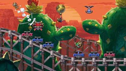 video game Vikings On Trampolines HD Desktop Wallpaper | Background Image