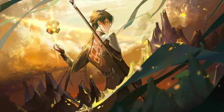 Zhongli (Genshin Impact) video game Genshin Impact HD Desktop Wallpaper | Background Image