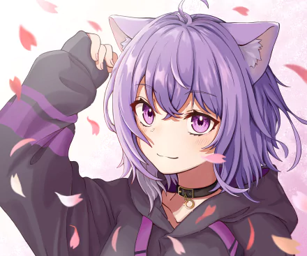 hololive Nekomata Okayu Anime Virtual Youtuber HD Desktop Wallpaper | Background Image