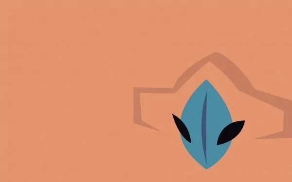HD wallpaper featuring Deoxys, a legendary Pokémon from the anime series. The design highlights its unique shape and colors against a minimalistic background.