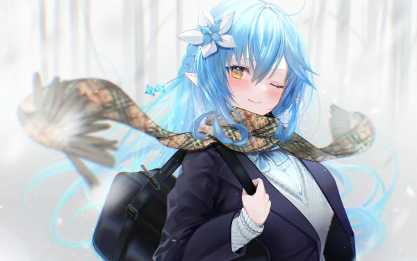 hololive Yukihana Lamy Anime Virtual Youtuber HD Desktop Wallpaper | Background Image