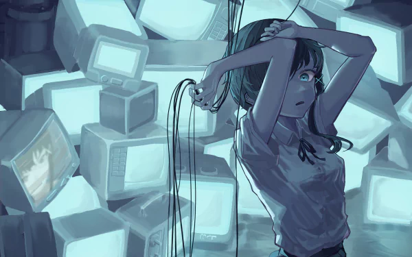 Lain Iwakura Anime Serial Experiments Lain HD Desktop Wallpaper | Background Image