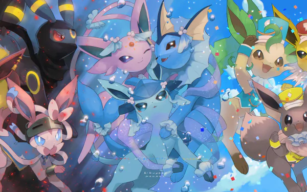 Eeveelutions video game Pokemon HD Desktop Wallpaper | Background Image