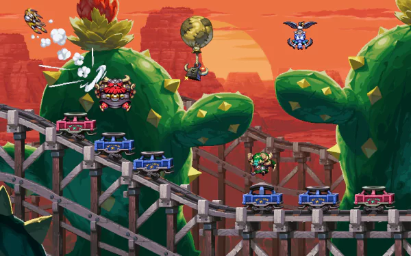 video game Vikings On Trampolines HD Desktop Wallpaper | Background Image
