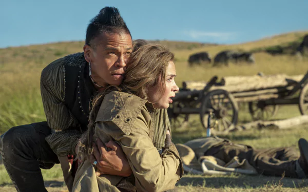 Chaske Spencer Emily Blunt TV Show The English HD Desktop Wallpaper | Background Image