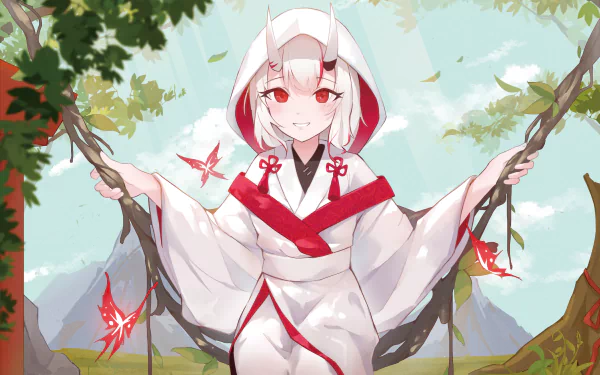 hololive Nakiri Ayame Anime Virtual Youtuber HD Desktop Wallpaper | Background Image