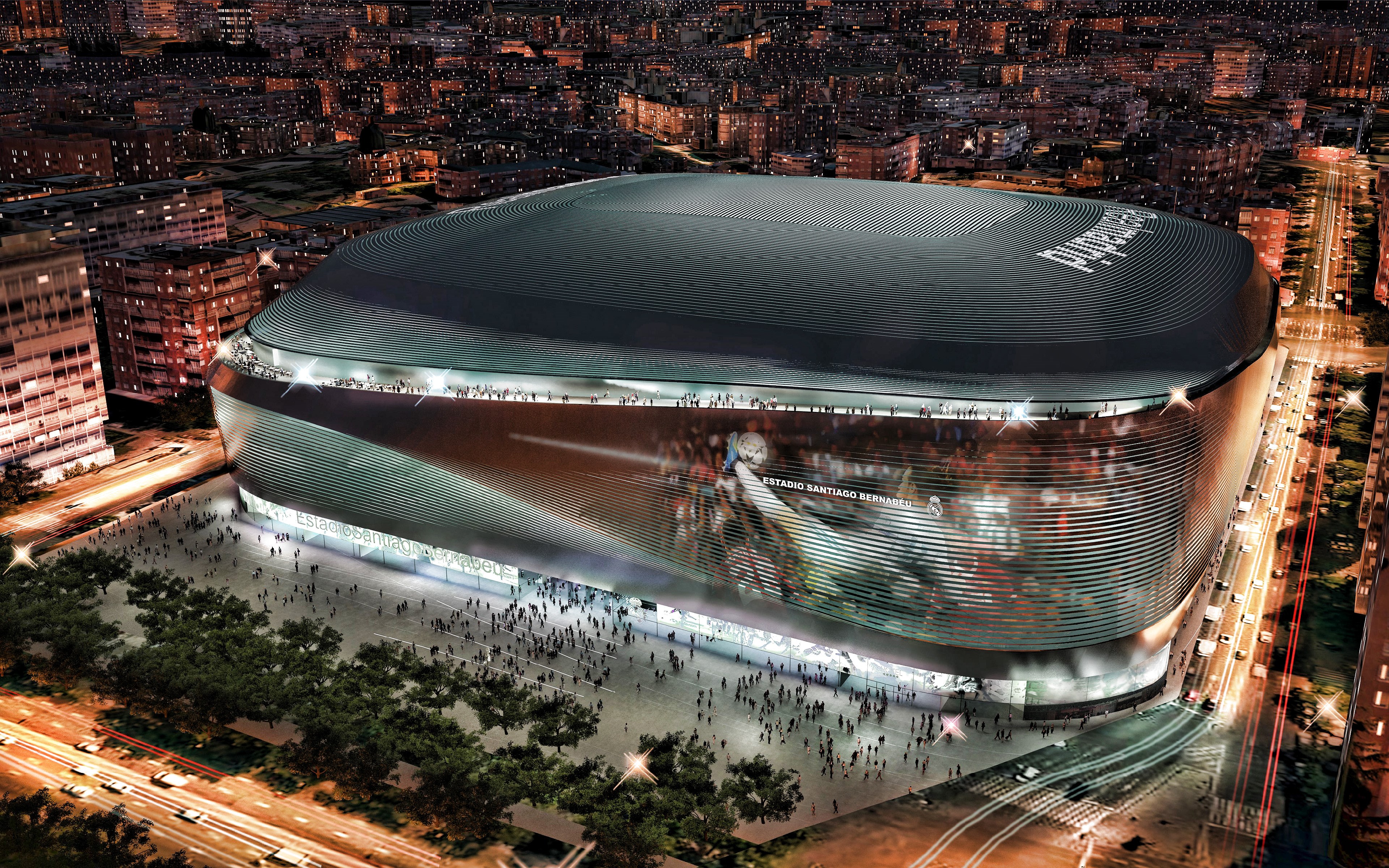 A stunning clip of Real Madrid's new retractable pitch at the Santiago  Bernabeu