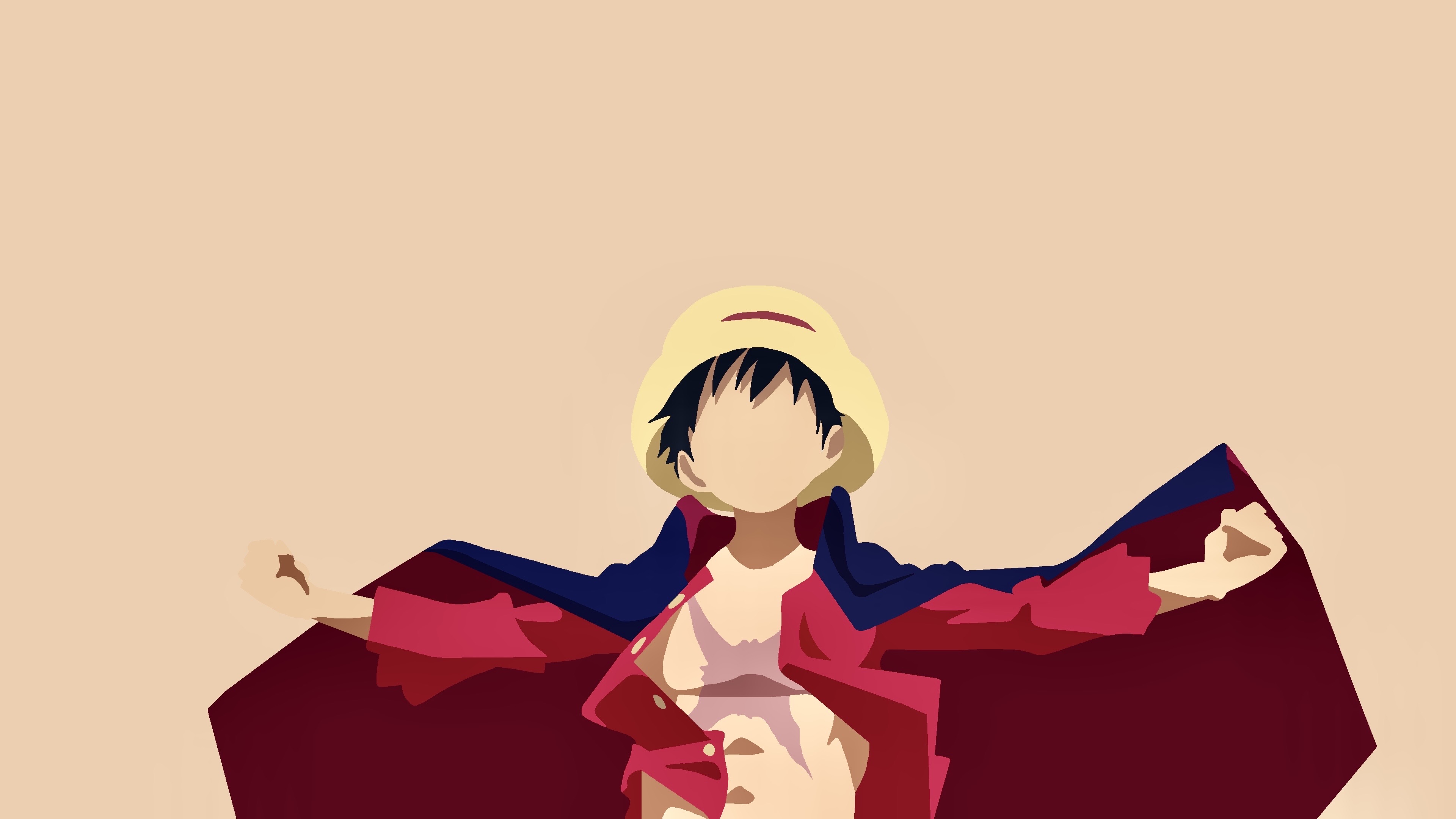 Monkey D Luffy One Piece Red Minimal Art Wallpaper HD Anime 4K Wallpapers  Images and Background  Wallpapers Den