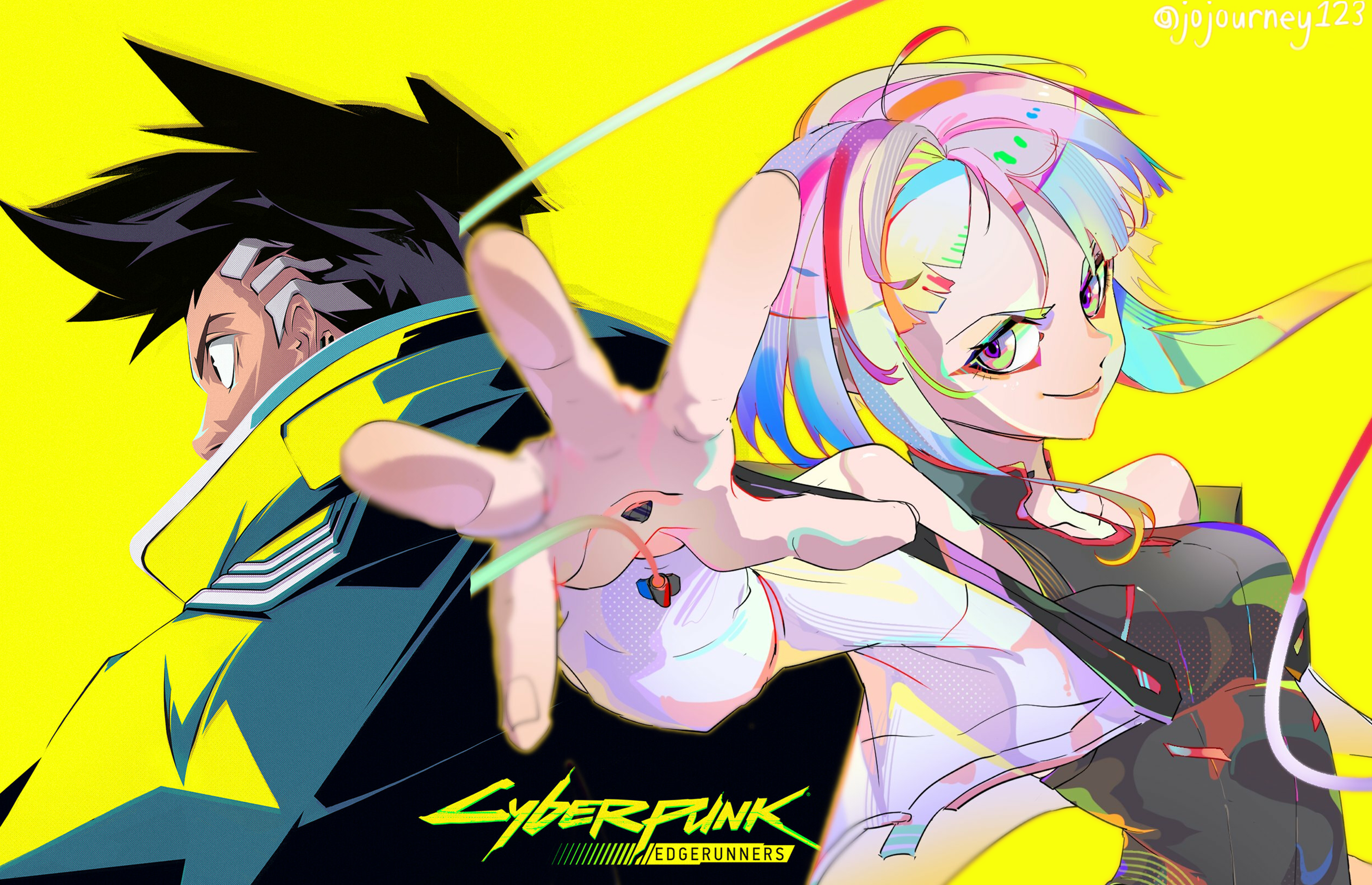 David and Lucy Cyberpunk Wallpaper