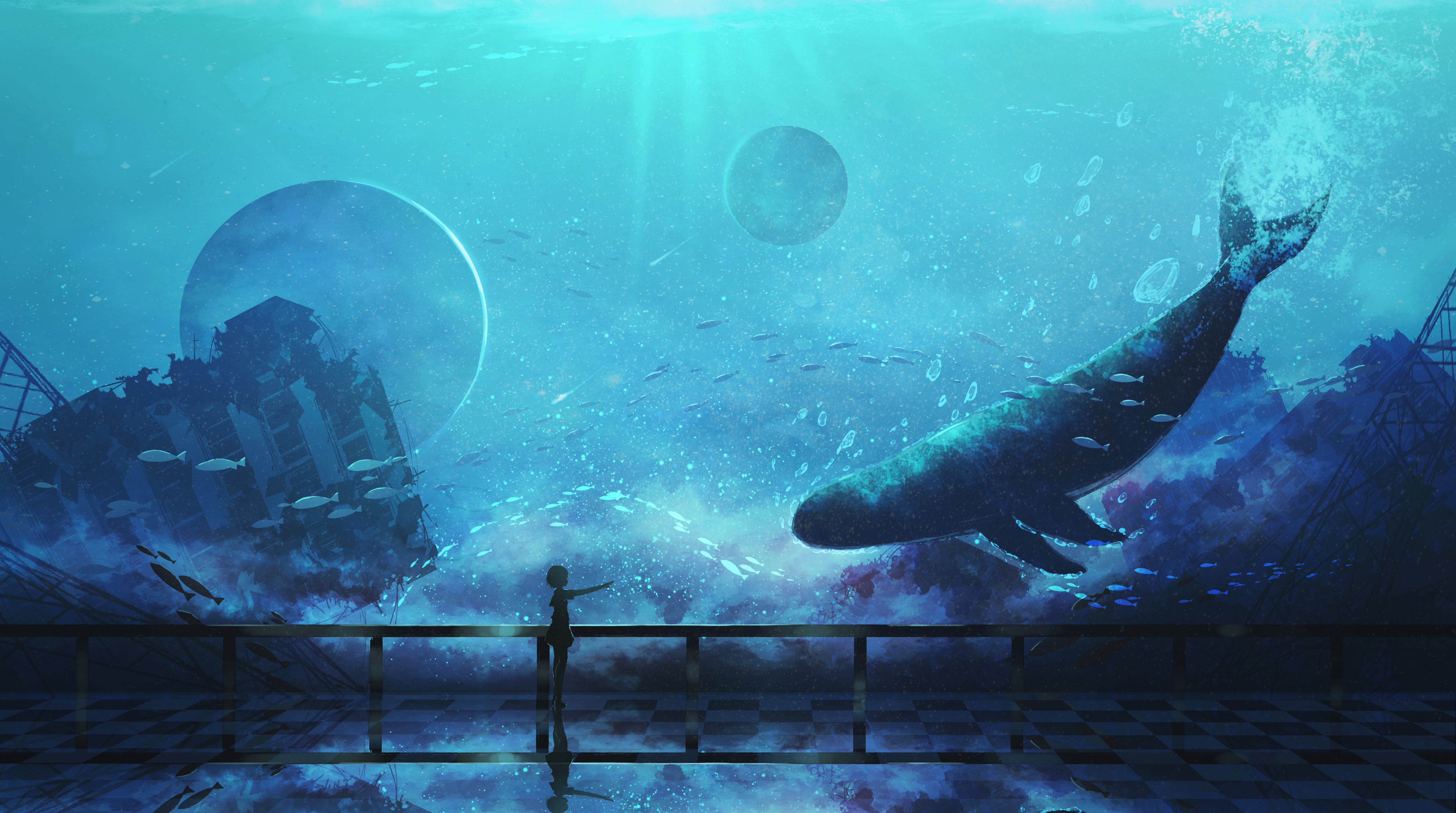 HD desktop wallpaper Anime Underwater download free picture 984347