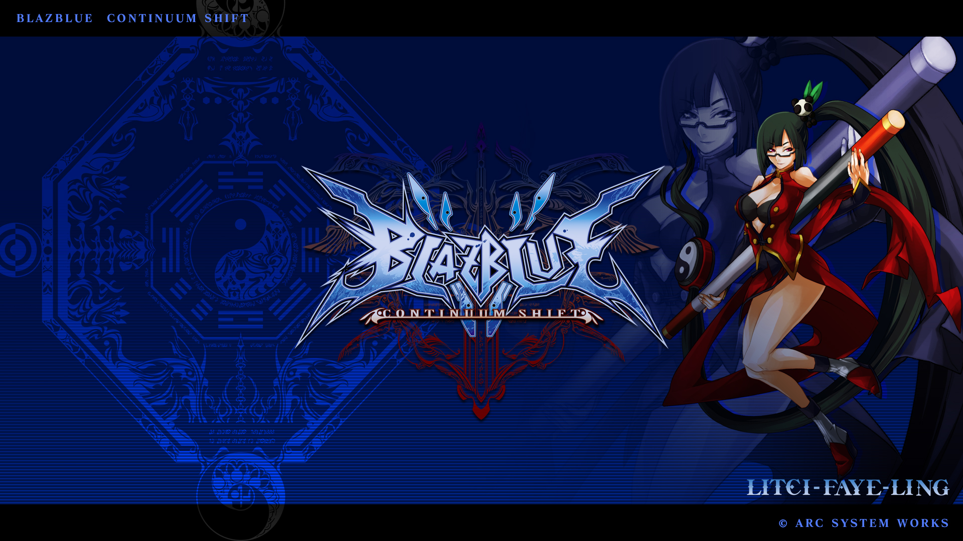 Litchi Faye Ling in a vibrant BlazBlue: Continuum Shift video game wallpaper.