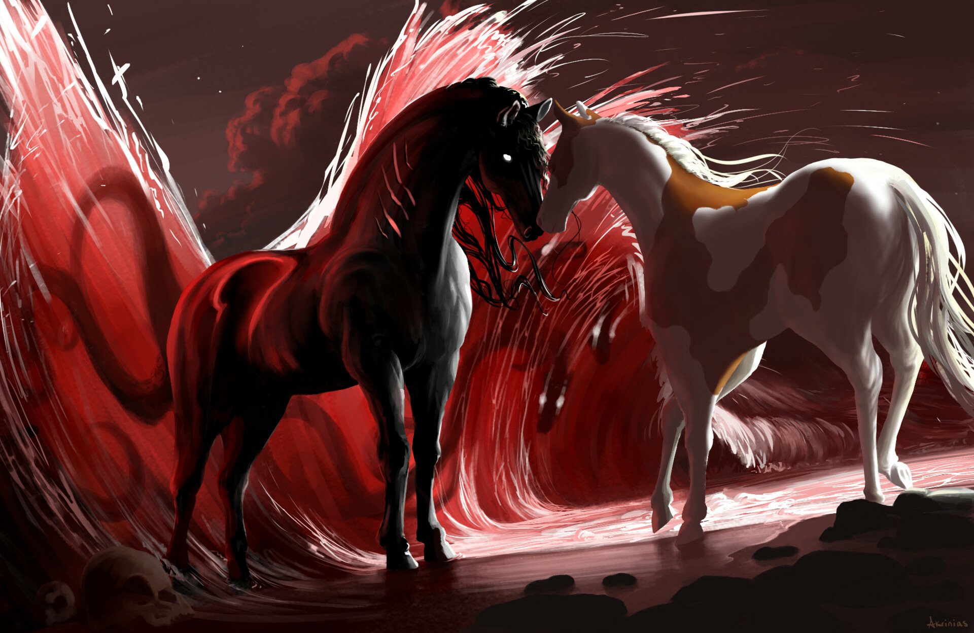 nightmare horse wallpaper