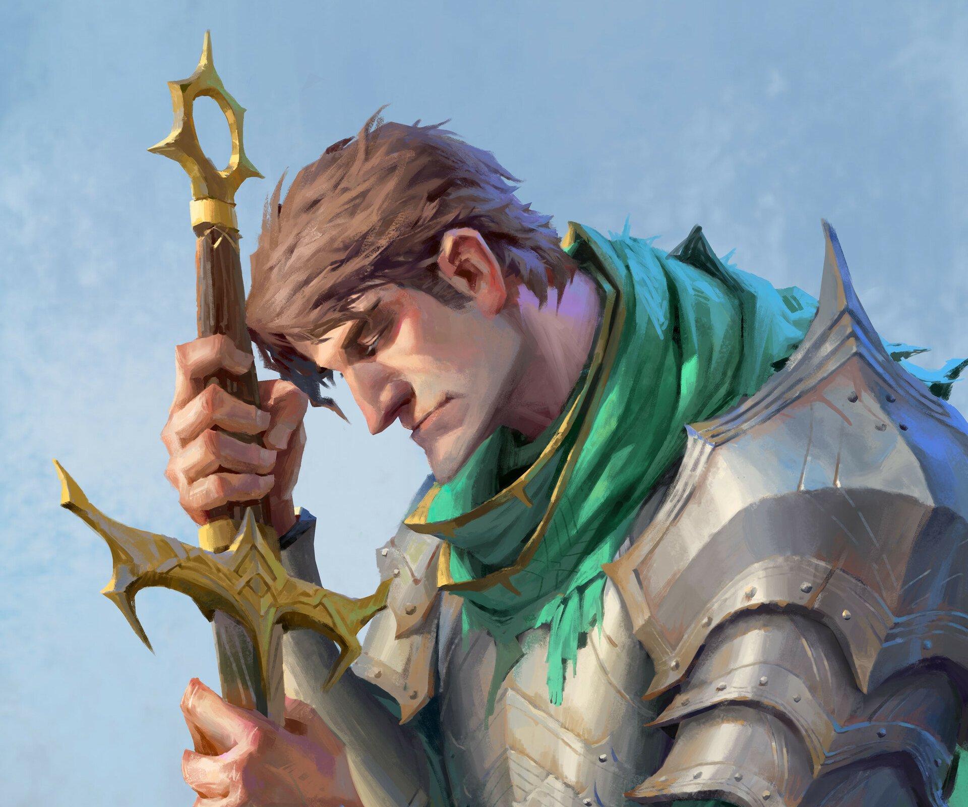 Download Fantasy Knight HD Wallpaper by Johnny Zha | 1920x1600 ...