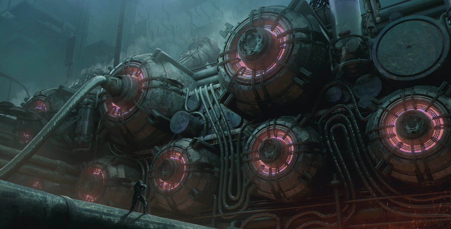 Download Sci Fi Machine HD Wallpaper by Lucas Leger