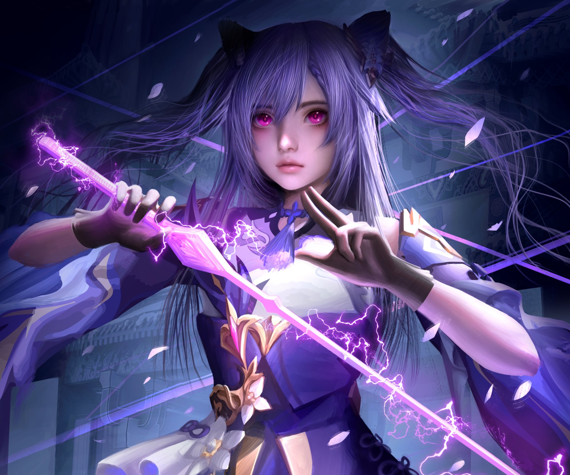 Download Keqing (Genshin Impact) Video Game Genshin Impact HD Wallpaper by Naufal Amanda