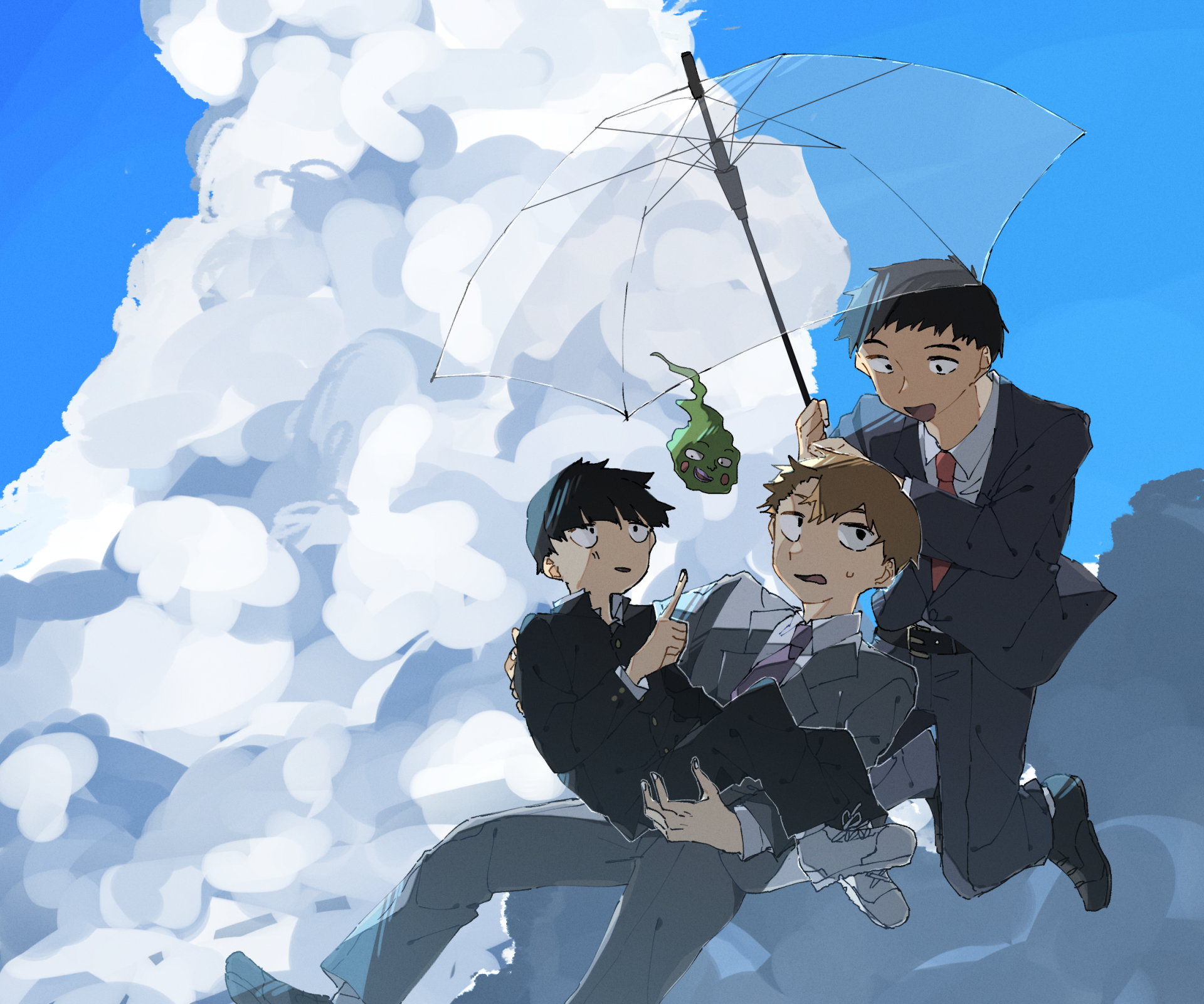 Download Anime Mob Psycho 100 Shigeo Kageyama Arataka Reigen Dimple (Mob Psycho 100) HD Wallpaper by ねみわかは