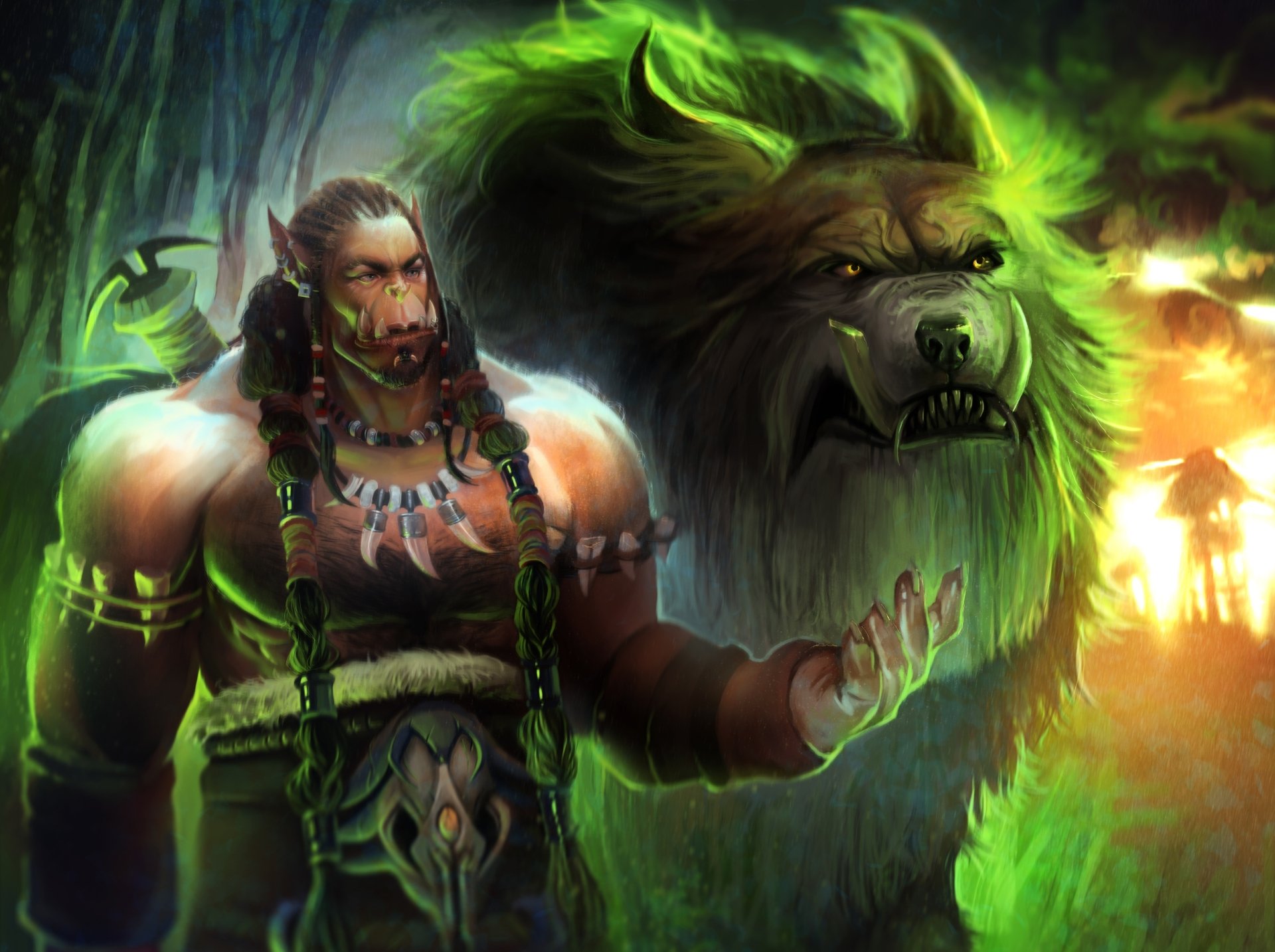 Download Orc Video Game World Of Warcraft HD Wallpaper by DziKawa