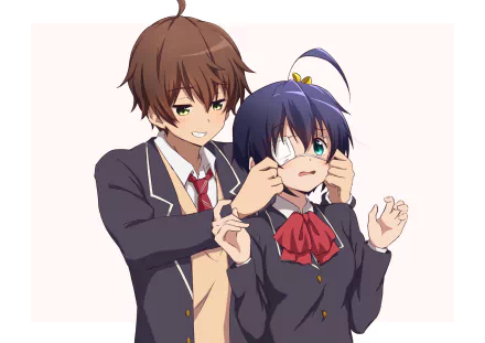 Rikka Takanashi Yūta Togashi Anime Love Chunibyo & Other Delusions HD Desktop Wallpaper | Background Image