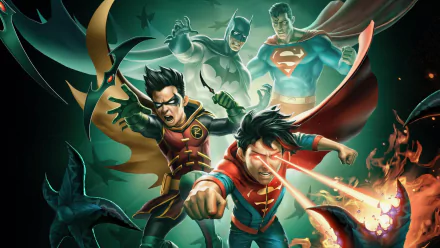 Damian Wayne Jon Kent Superboy Robin (DC Comics) movie Batman and Superman: Battle of the Super Sons HD Desktop Wallpaper | Background Image