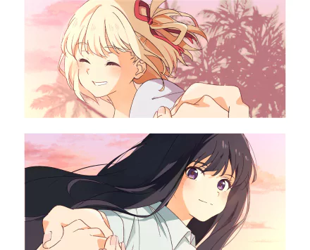 Takina Inoue Chisato Nishikigi Anime Lycoris Recoil HD Desktop Wallpaper | Background Image