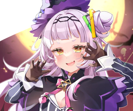 hololive Murasaki Shion Anime Virtual Youtuber HD Desktop Wallpaper | Background Image