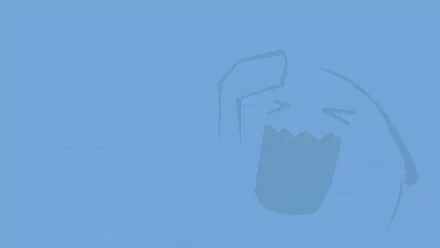 HD PC desktop wallpaper featuring Wobbuffet from the Pokémon anime, set against a minimalist light blue background.