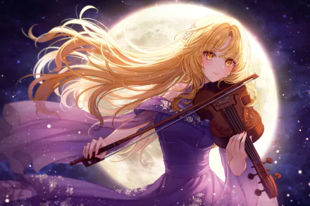  Blonde girl playing the violin by _iyar_