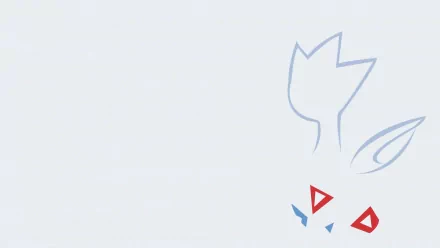 HD PC desktop wallpaper featuring Togetic (Pokémon) in anime style: pale background with simple wing outlines and red-and-blue facial markings.