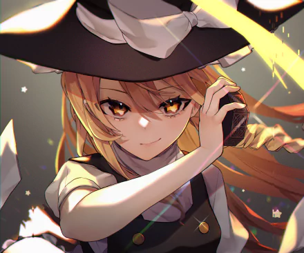 Marisa Kirisame Anime Touhou HD Desktop Wallpaper | Background Image