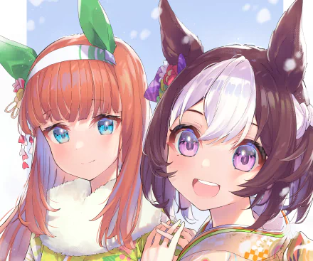 Special Week (Uma Musume) Silence Suzuka Anime Uma Musume: Pretty Derby HD Desktop Wallpaper | Background Image
