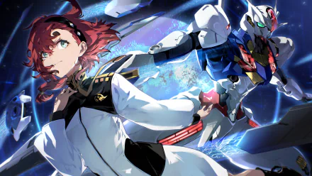 Suletta Mercury Anime Mobile Suit Gundam: The Witch from Mercury HD Desktop Wallpaper | Background Image