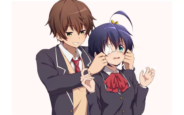 Rikka Takanashi Yūta Togashi Anime Love Chunibyo & Other Delusions HD Desktop Wallpaper | Background Image