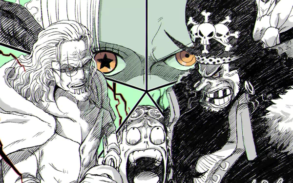 Marshall D. Teach Silvers Rayleigh Anime One Piece HD Desktop Wallpaper | Background Image