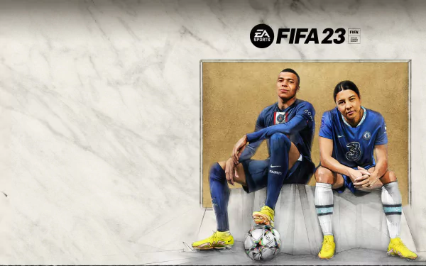 Sam Kerr Kylian Mbappé video game FIFA 23 HD Desktop Wallpaper | Background Image