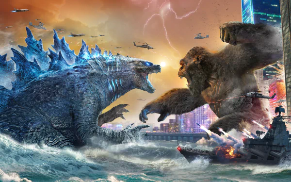 movie Godzilla vs Kong HD Desktop Wallpaper | Background Image