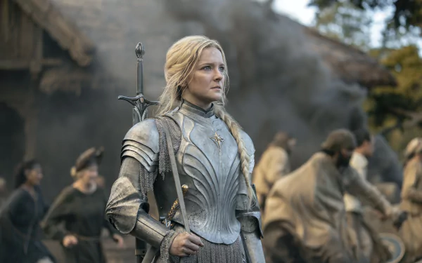Morfydd Clark Galadriel TV Show The Lord of the Rings: The Rings of Power HD Desktop Wallpaper | Background Image