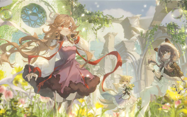 Honeyberry (Arknights) Eyjafjalla (Arknights) Suzuran (Arknights) video game Arknights HD Desktop Wallpaper | Background Image