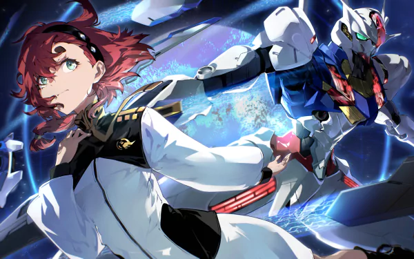 Suletta Mercury Anime Mobile Suit Gundam: The Witch from Mercury HD Desktop Wallpaper | Background Image