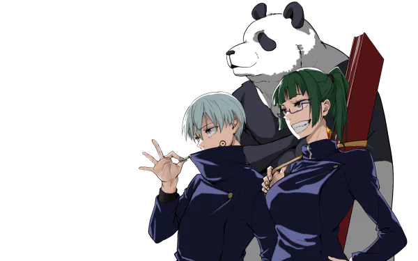 Panda (Jujutsu Kaisen) Maki Zenin Toge Inumaki Anime Jujutsu Kaisen HD Desktop Wallpaper | Background Image