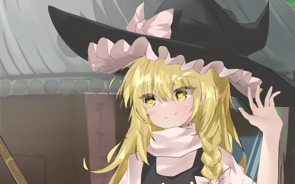 Marisa Kirisame Anime Touhou HD Desktop Wallpaper | Background Image