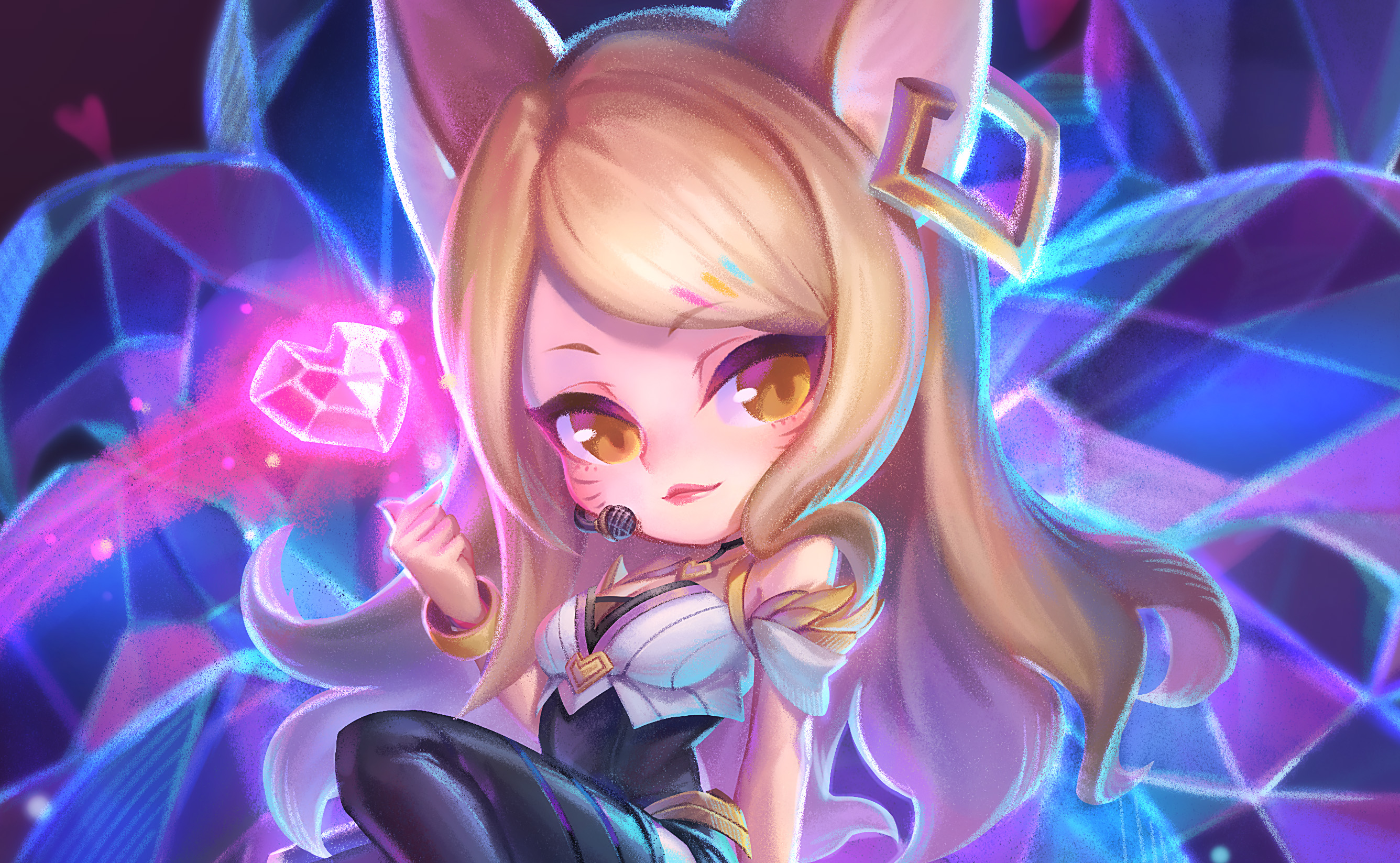 League of Legends (LOL) : K/DA Ahri (Anime Fanart) 4K wallpaper download