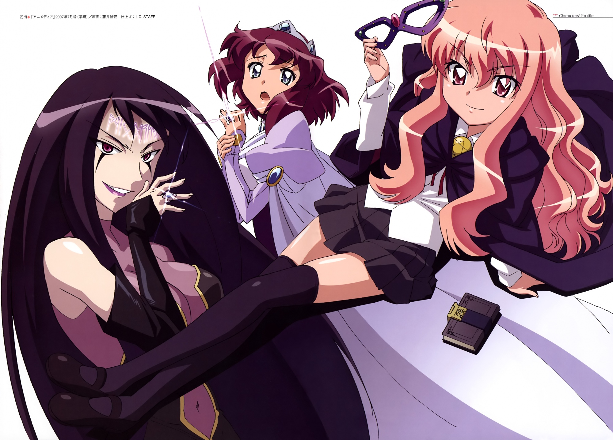 Anime wallpaper featuring characters from Zero no Tsukaima.